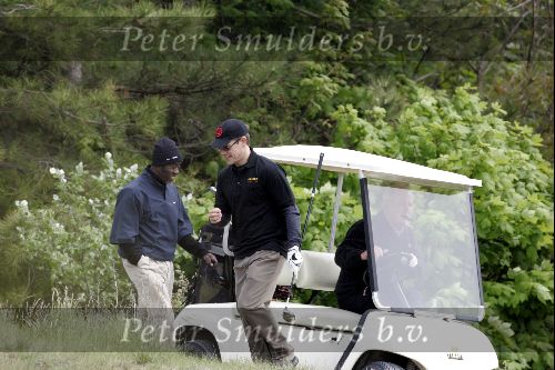 Noordwijk 10 mei 2004
George Clooney en Matt Damon golfen op de Noorwijkse Golfclub.