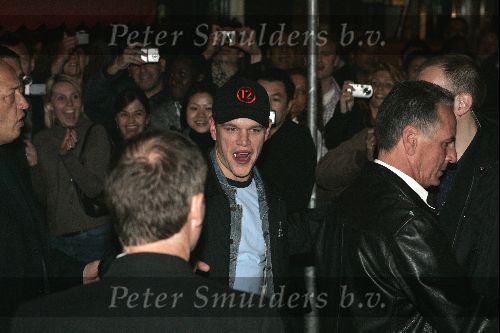 Amsterdam 15 mei 2004
Matt Damon komt uit restaurant d Antica