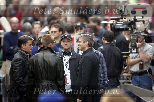 Amsterdam 19 mei 2004
Brad Pitt George Clooney en Matt Damon opnames voor de film ocean\'s 12