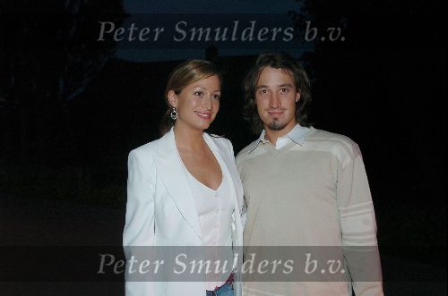 Alkmaar 13 April 2004
Rebecca loos (ex-girlfriend David Beckhamwith her brother