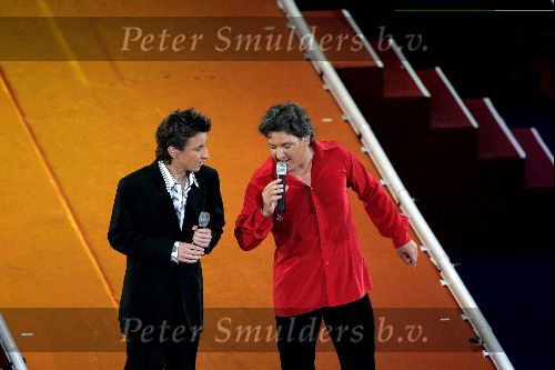 Amsterdam 26 mei 2004
Concert Rene Froger in de Arena. 
Rene met zijn zoon Danny Froger