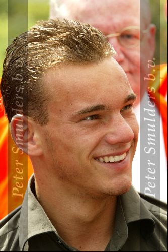 Noordwijk 26 mei 2004
Nederlands elftal spelers verzamelen bij Huis ter Duin
Wesley Sneijder.