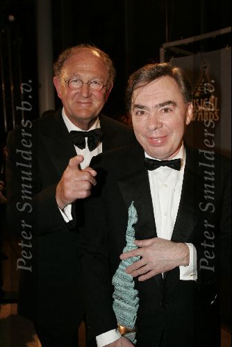 Rotterdam  10 mei 2004
Uitreiking Musical Awards in nieuw Luxor.
Joop v d Ende met Andrew Lloyd Webber