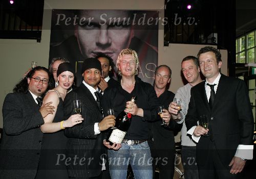 Amsterdam 19 mei 2005
Presentatie cd  Bastiaan Ragas.
Bastiaan met band en champagne