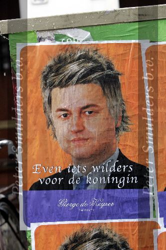 Amsterdam 7 mei 2005
Reclame poster  Geert Wilders op pc hooftstraat
