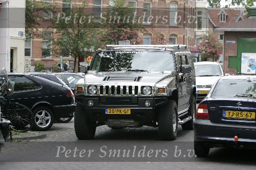 Amsterdam 17 mei 2005
Henk Spaan in hummer jeep
