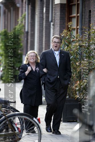 Amsterdam 11 mei 2005
Frans Molenaar feestje 65 jaar bij Le garage.
Jeroen Krabbe met vrouw Herma Krabbe