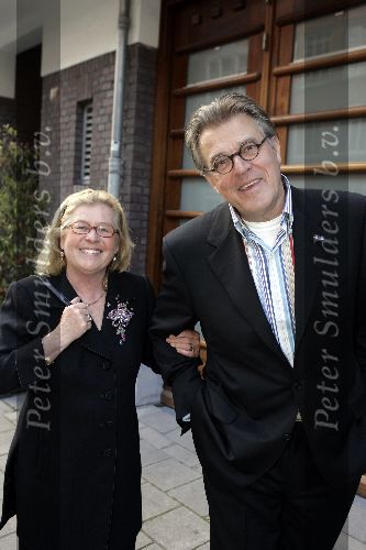 Amsterdam 11 mei 2005
Frans Molenaar feestje 65 jaar bij Le garage.
Jeroen Krabbe met vrouw Herma Krabbe