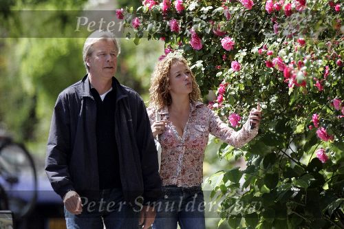 Amsterdam 31 mei 2005
Katja Schuurman met compagnon van Theo v Gogh.