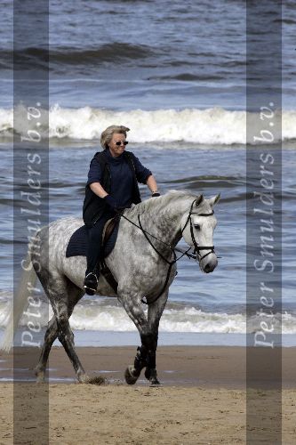 Katwijk 29 mei 2005
Koningin Beatrix paard rijden op het strand van katwijk.
