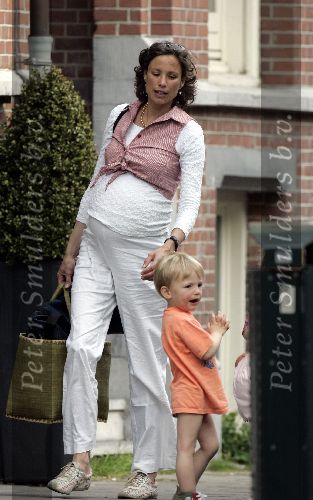 Amsterdam  26 mei 2005
Prinses Marilene hoogzwanger met Lucas