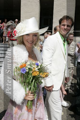 Joure 28 mei 2005
Trouwen Yvonne Jaspers en Pieter v d Beukering.
Yvonne