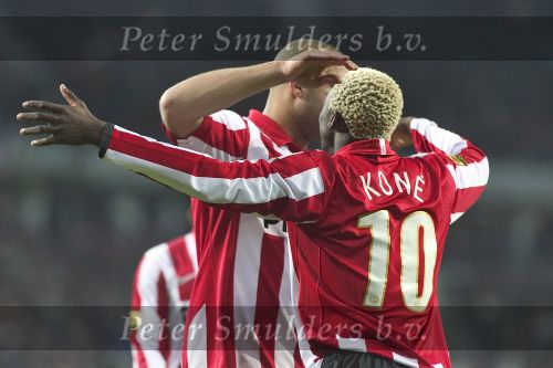 Eindhoven, 25 November Kompetitiewedstrijd PSV-FC Utrecht, eindstand 5-0  Seizoen 2006/2007
Op aangeven van Alex PSV heeft Arouna Kone gescoord