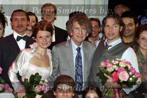 Apeldoorn 2 november 2006
Premiere My fair lady met Celine Purcell en Thom Hoffman.
Veline Thom Paul haenen Bob Fosco en Seth Gaaikema