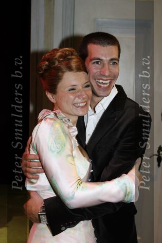 Apeldoorn 2 november 2006
Premiere My fair lady met Celine Purcell en Thom Hoffman.
Celine met haar vriend Oren Schrijver