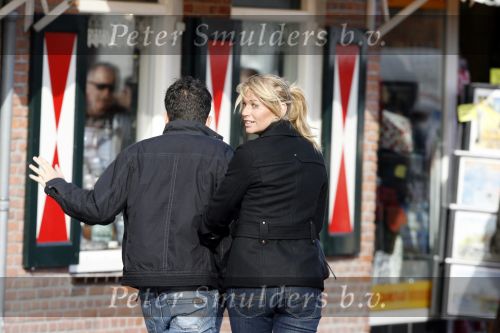 Volendam 9 oktober 2006
Jan Smit en Ellemieke Vermolen op de dijk in Volendam.