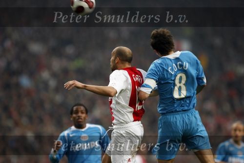 Amsterdam 12 november 2006
AJAX-PSV 0-1 in de arena. Philip Cocu en Gabri
Peter Smulders bv