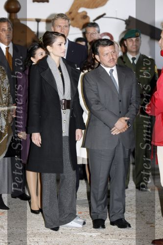 Lelystad 1 november 2006
Koning Abdullah van Jordanie en zijn vrouw Koningin Rania samen met koningin Beatrix op bezoek bij de Batavia.