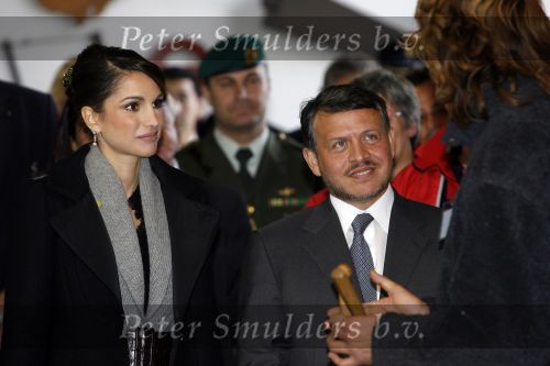Lelystad 1 november 2006
Koning Abdullah van Jordanie en zijn vrouw Koningin Rania samen met koningin Beatrix op bezoek bij de Batavia.
