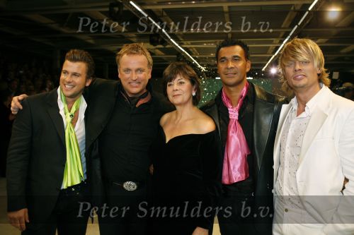 Amsterdam 30 oktober 2006.
Presentatie kledinglijn Gordon in het confectie centrum. Ruud Gullit Winston Gerschtanowitz Winston Post  als mannequin en Rita Verdonk