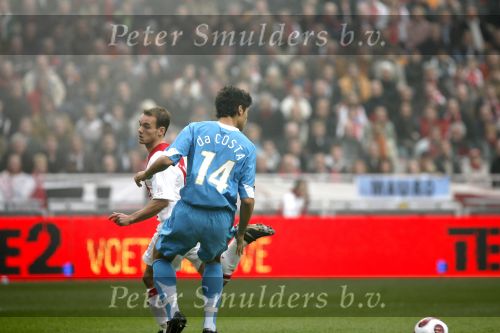 Amsterdam 12 november 2006
AJAX-PSV 0-1 in de arena. Wesley Sneijder en Manuel da Costa
Peter Smulders bv