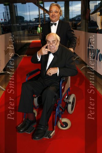 Amsterdam 20 oktober 2006
Uitreiking televizierring in het ij theater.
Willem Duys in rolstoel.
