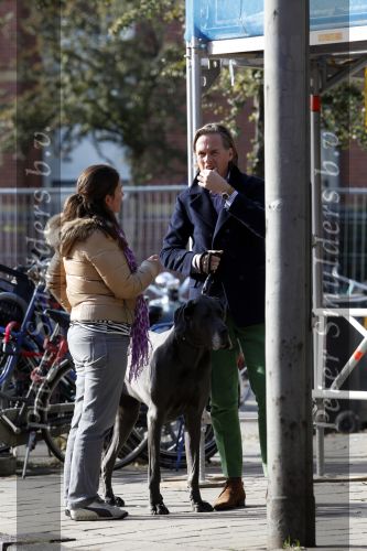 Amsterdam 17 oktober 2009
Jort Kelder met grote hond tijdens opnames van bij ons op de PC
Peter Smulders