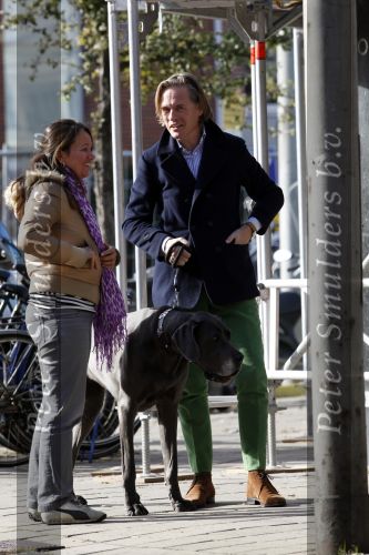 Amsterdam 17 oktober 2009
Jort Kelder met grote hond tijdens opnames van bij ons op de PC
Peter Smulders