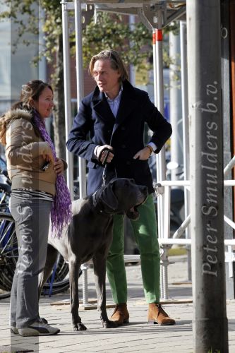 Amsterdam 17 oktober 2009
Jort Kelder met grote hond tijdens opnames van bij ons op de PC
Peter Smulders