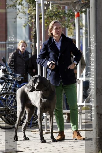 Amsterdam 17 oktober 2009
Jort Kelder met grote hond tijdens opnames van bij ons op de PC
Peter Smulders