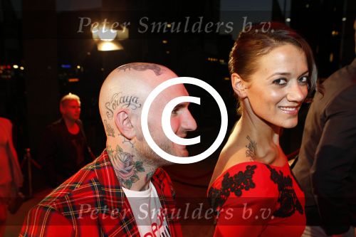 Rotterdam 2 oktober 2011
Uitreiking edisons in het world trade center in Rotterdam. Ben Saunders met zijn vriendin Soraya met de tatoo\'s op hun lichaam
Peter Smulders bv