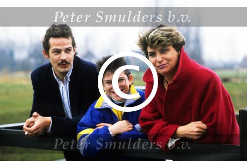 1988 Jacques Herb zijn tweede vrouw Monique, waar hij twee keer mee is getrouwd geweest en zijn zoon Junior Herb
Foto Peter Smulders BV