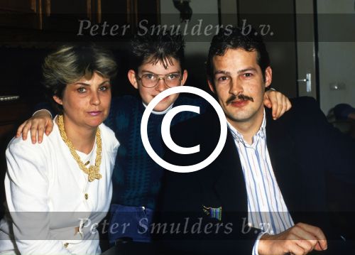 1988 Jacques Herb zijn tweede vrouw Monique, waar hij twee keer mee is getrouwd geweest en zijn zoon Junior Herb
Foto Peter Smulders BV