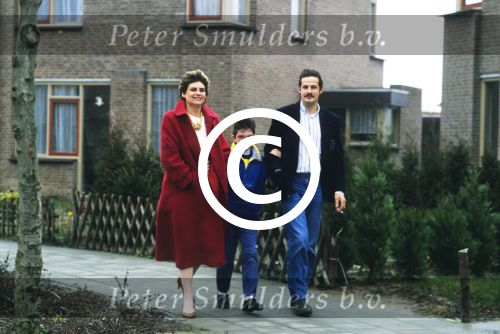 1988 Jacques Herb zijn tweede vrouw Monique, waar hij twee keer mee is getrouwd geweest en zijn zoon Junior Herb
Foto Peter Smulders BV