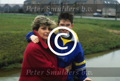 1988 Jacques Herb zijn tweede vrouw Monique, waar hij twee keer mee is getrouwd geweest en zijn zoon Junior Herb
Foto Peter Smulders BV
