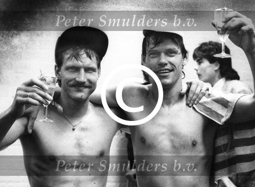 Hallvar Thorsen en Frank Arnesen 1986
Landskampioen seizoen 1985/1986
Foto Peter Smulders BV