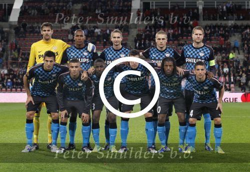 Eindhoven,4 November 2011
Uefa Europa League wedstrijd PSV-Hapoel Tel-Aviv FC, eindstand 3-3
PSV elftal met Jetro Willems (17 jaar)
Foto Junior Smulders