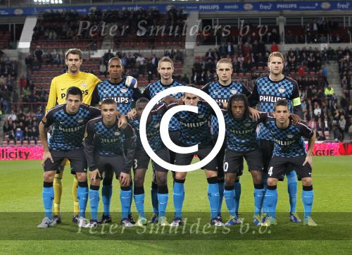Eindhoven,4 November 2011
Uefa Europa League wedstrijd PSV-Hapoel Tel-Aviv FC, eindstand 3-3
PSV elftal met Jetro Willems (17 jaar)
Foto Junior Smulders