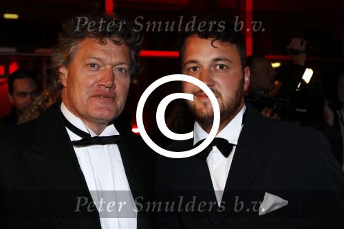 Amsterdam 17 oktober 2011
Premiere van de ontvoering van Alfred Heineken in de Rai. Porgy Franssen met zoon
Peter Smulders bv