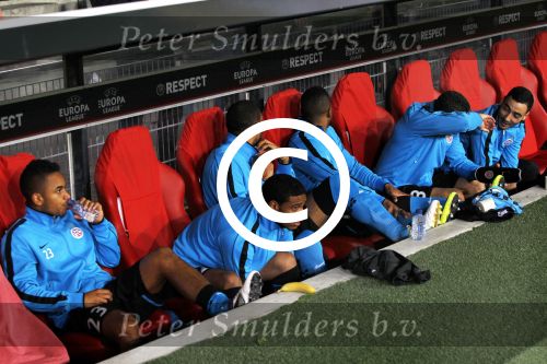 Eindhoven,4 November 2011
Uefa Europa League wedstrijd PSV-Hapoel Tel-Aviv FC, eindstand 3-3
Reservebank PSV met o.a. Funso Ojo
Foto Junior Smulders