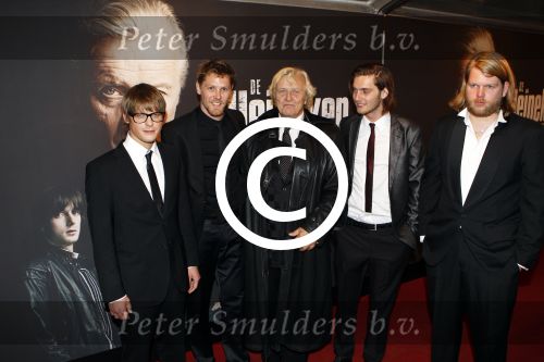 Amsterdam 17 oktober 2011
Premiere van de ontvoering van Alfred Heineken in de Rai. Rutger Hauer Teun Kuilboer Reinout Scholten v Aschat Gijs Naber en Korneel Evers
Peter Smulders bv