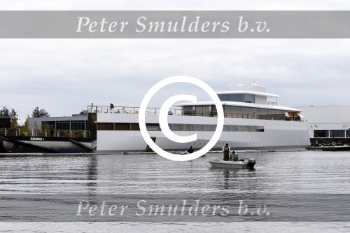 Aalsmeer 30 oktober 2012
Yacht van Steve Jobs gebouwd bij de Vries in Aalsmeer.
Peter Smulders bv