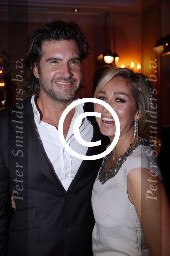 Amsterdam 12 november 2012
Beau monde awards in het amstel hotel. Zangeres Do Dominique v Hulst met Marc
Peter Smulders bv