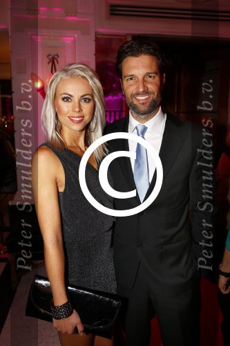 Amsterdam 11 november 2013
Uitreiking van de beau monde awards in het amstel hotel. Bas Muijs met vriendin