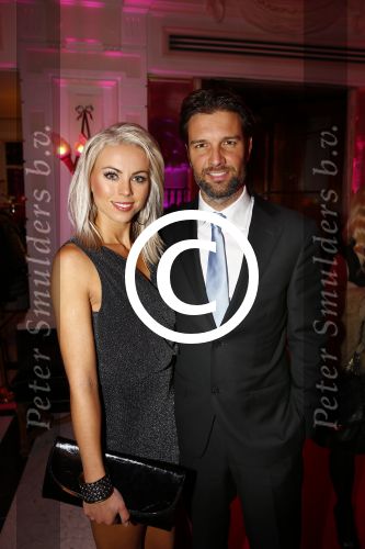 Amsterdam 11 november 2013
Uitreiking van de beau monde awards in het amstel hotel. Bas Muijs met vriendin