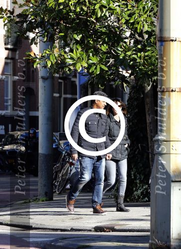 Amsterdam 30 oktober 2013
Frank Rijkaard met zijn vrouw Stephanie in Amsterdam zuid
