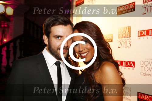 Amsterdam 11 november 2013
Uitreiking van de beau monde awards in het amstel hotel. Glennis Grace met vriend