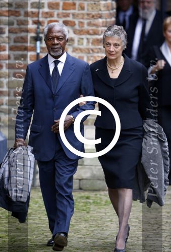 Delft 2 november 2013
Herdenkingsdienst voor prins Friso in de grote kerk in Delft.
Kofi Annan en Nane Lagergren