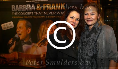 Amsterdam, 1 November 2013
Premiere Barbra & Frank, The concert that never was.
Met Sharon Owens (Barbra Streisand) en Sebastian Anzaldo (Frank Sinatra)

Foto Peter Smulders BV