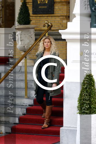 Amsterdam 23 oktober 2013
Susanne Dijksterhuis tijdens opnames luxery tv bij het amstel hotel